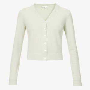 Vince Buttoned Cardigan in Celery, Cashmere